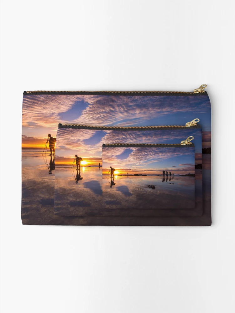 Thumbnail 2 of 4, Zipper Pouch, Snapper Rocks Sunset designed and sold by Derek Byrne.