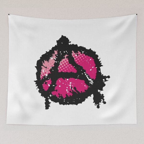 Item preview, Anarchy Symbol in Pink designed and sold by iscaStudioArt.