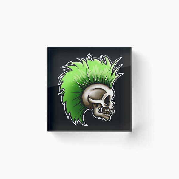 Item preview, Punk Skull (Green Version)  designed and sold by JanGrackle.