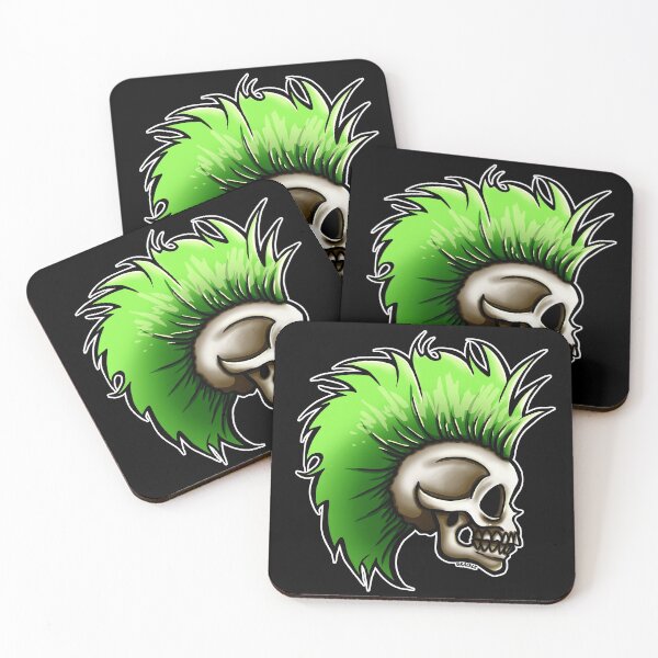 Item preview, Punk Skull (Green Version)  designed and sold by JanGrackle.
