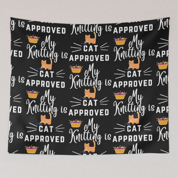 Item preview, My Knitting is CAT Approved fun gift for knitter designed and sold by rhodabear.