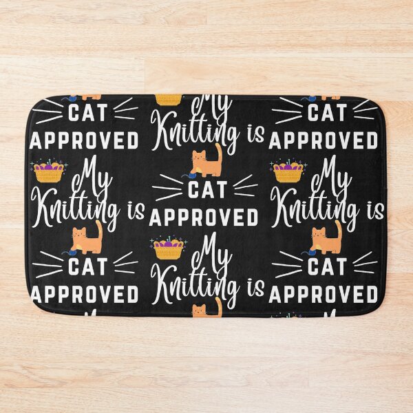 Item preview, My Knitting is CAT Approved fun gift for knitter designed and sold by rhodabear.