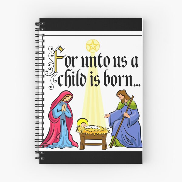 Item preview, Unto Us a Child is Born - Merry Christmas designed and sold by FunWithChemo.