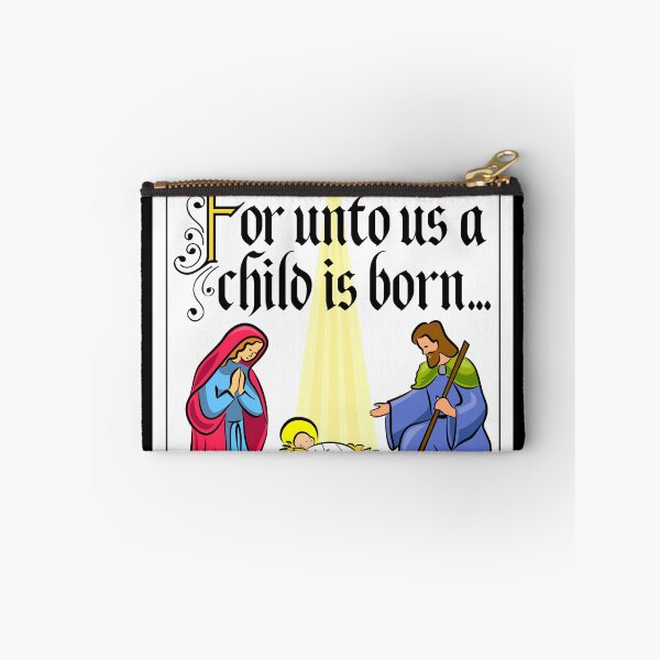 Item preview, Unto Us a Child is Born - Merry Christmas designed and sold by FunWithChemo.