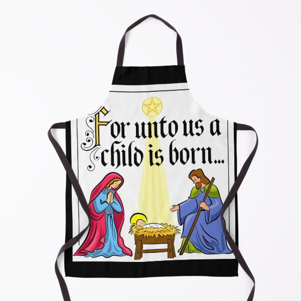 Item preview, Unto Us a Child is Born - Merry Christmas designed and sold by FunWithChemo.
