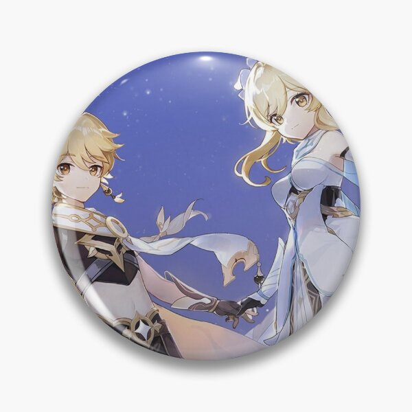Item preview, Aether and Lumine Genshin Impact designed and sold by Cartoon-Crazy.
