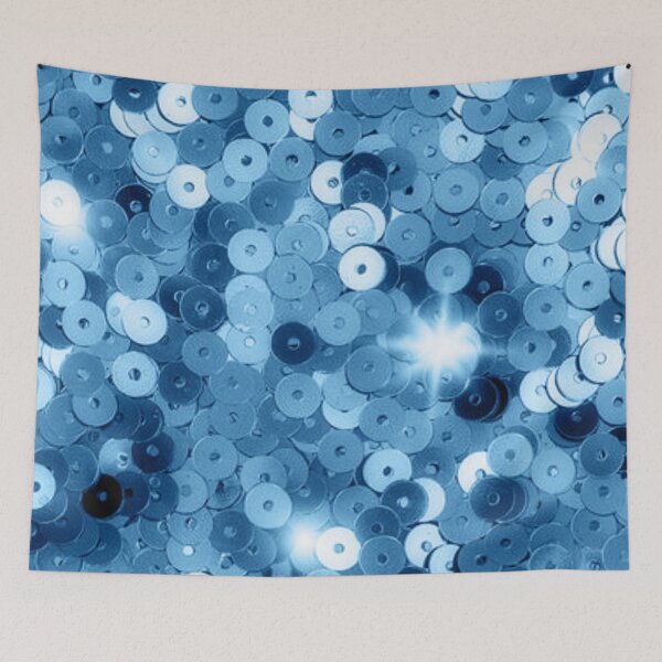 Item preview, Light Blue Sequin Fabric  designed and sold by Poetic4Passion.