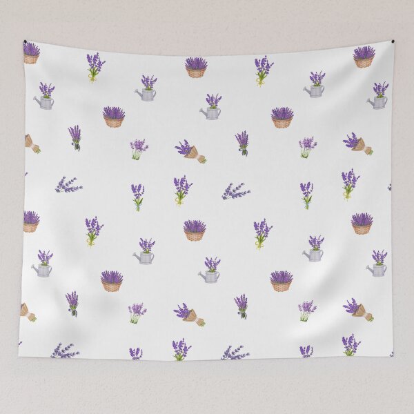 Item preview, Mixed Lavender Flowers Pattern. Cute Wild Purple Lavender Floral Botanical Garden Print designed and sold by silviaol.