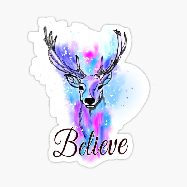 Believe deer Sticker