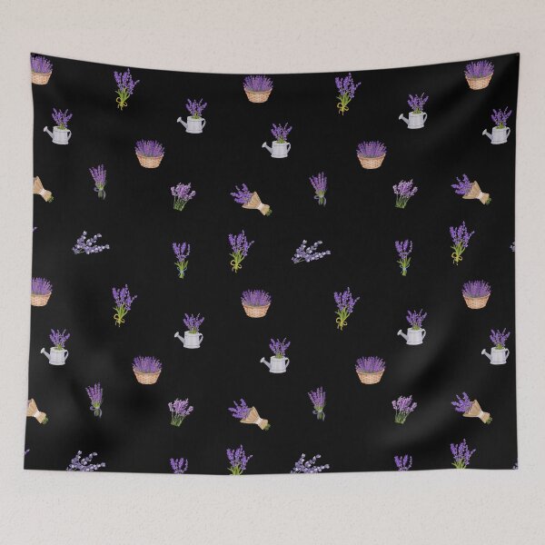 Item preview, Mixed Lavender Flowers Pattern. Cute Wild Purple Lavender Floral Botanical Garden Print designed and sold by silviaol.