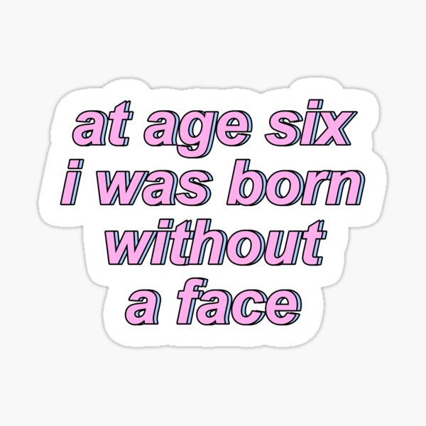 Game Grumps - At Age Six I Was Born Without A Face Sticker