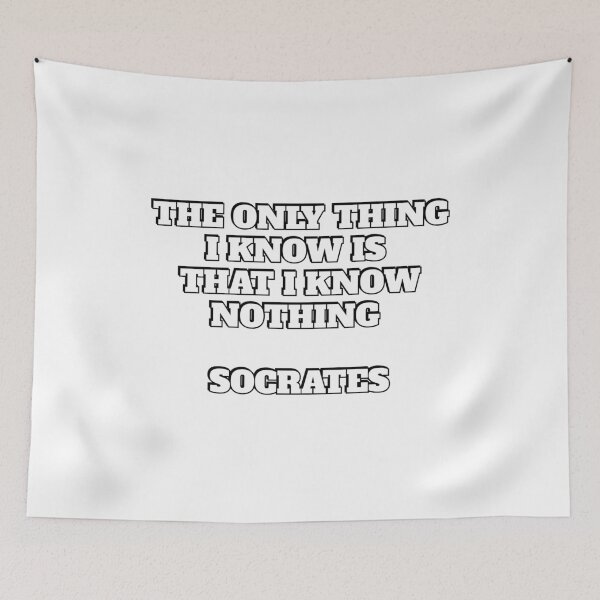 Item preview, The only thing I know is that I know nothing - Socrates quotes designed and sold by Inspirationmotivation.