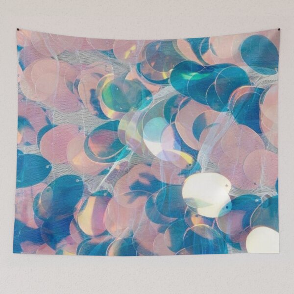 Item preview, Sequin Scales Pink, Fabric designed and sold by Poetic4Passion.