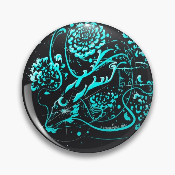 Item preview, Serene Floral Water Dragon designed and sold by Saberlin.