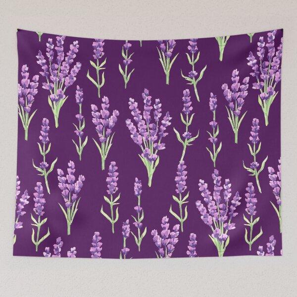 Item preview, Vintage Lavender Flowers Pattern. Cute Wild Purple Lavender Floral Botanical Garden Print designed and sold by silviaol.