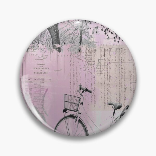 Item preview, Pink Bicycle Adventure Collage Art designed and sold by NancyMerkle.