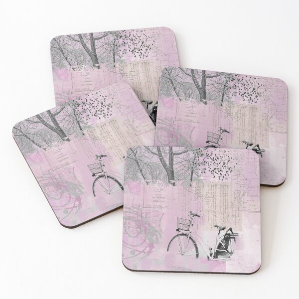 Item preview, Pink Bicycle Adventure Collage Art designed and sold by NancyMerkle.