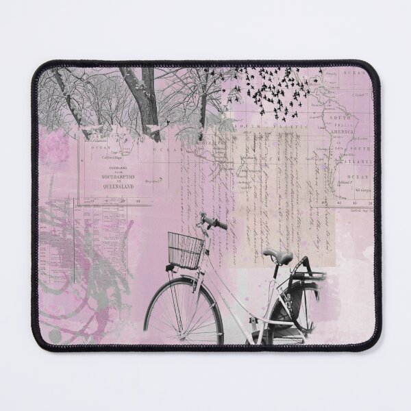 Item preview, Pink Bicycle Adventure Collage Art designed and sold by NancyMerkle.