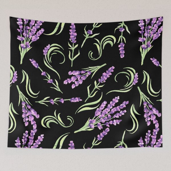 Item preview, Abstract Vintage Lavender Flowers Pattern. Cute Wild Purple Lavender Floral Botanical Garden Print designed and sold by silviaol.