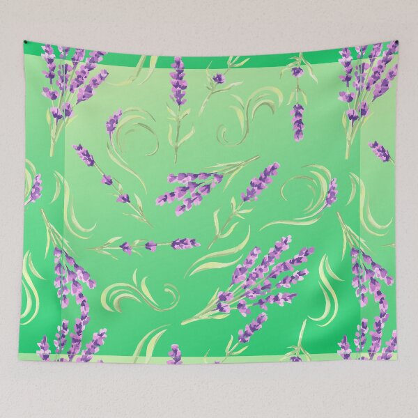 Item preview, Abstract Vintage Lavender Flowers Pattern. Cute Wild Purple Lavender Floral Botanical Garden Print designed and sold by silviaol.