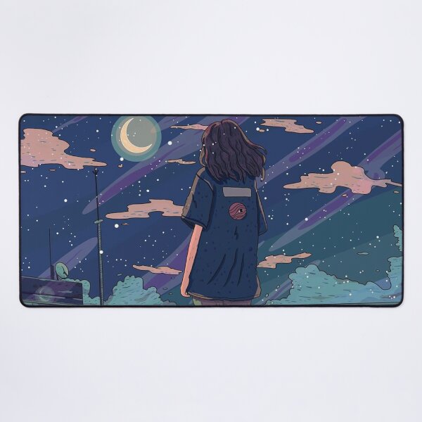 It's late and i still miss you Desk Mat
