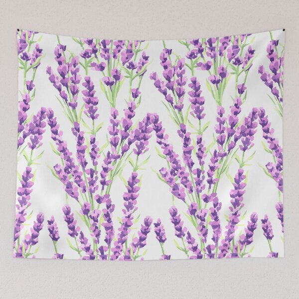 Item preview, Cute Chic Abstract Lavender Flowers Pattern. Cute Wild Purple Lavender Floral Botanical Garden Print designed and sold by silviaol.
