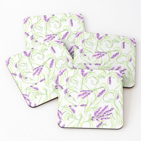 Item preview, Cute Chic Abstract Lavender Flowers Pattern. Cute Wild Purple Lavender Floral Botanical Garden Print designed and sold by silviaol.