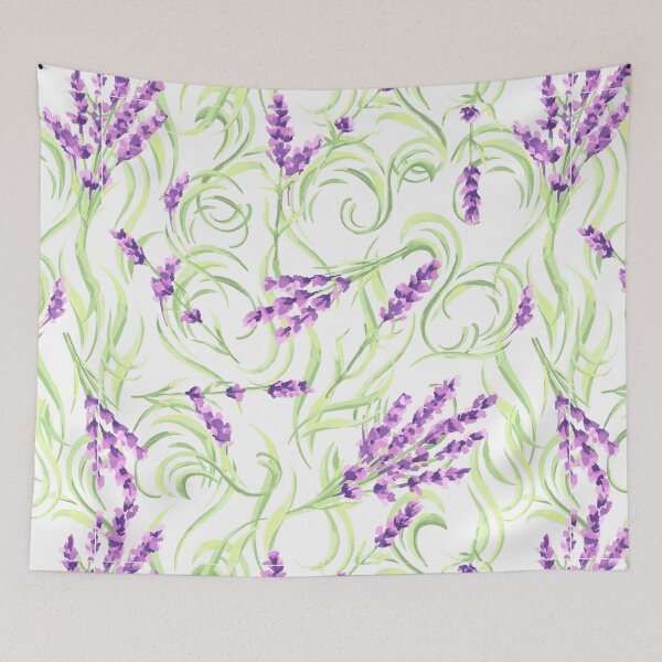 Item preview, Cute Chic Abstract Lavender Flowers Pattern. Cute Wild Purple Lavender Floral Botanical Garden Print designed and sold by silviaol.