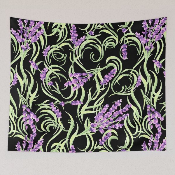 Item preview, Cute Chic Abstract Lavender Flowers Pattern. Cute Wild Purple Lavender Floral Botanical Garden Print designed and sold by silviaol.