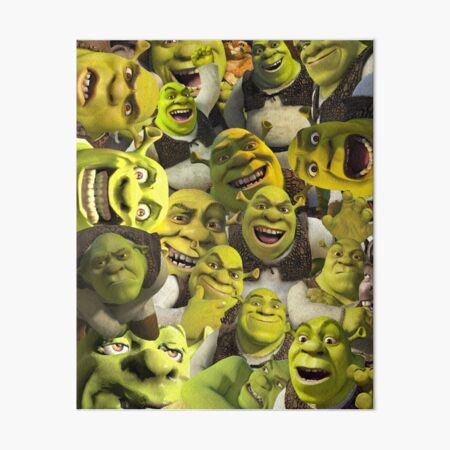 Shrek Collage Galeriedruck
