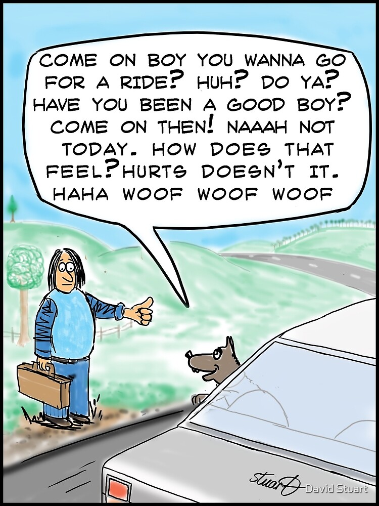 "Dog car ride" by David Stuart Redbubble