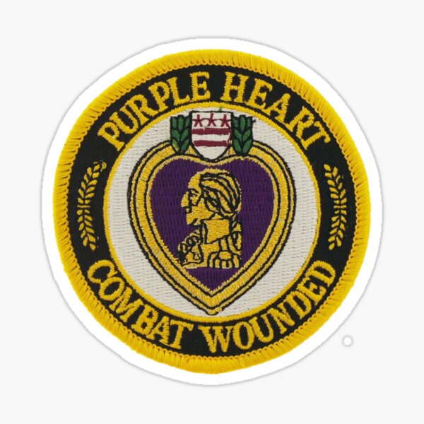 Item preview, Purple Heart Combat Wounded Award Patch designed and sold by Lawrence Baird.