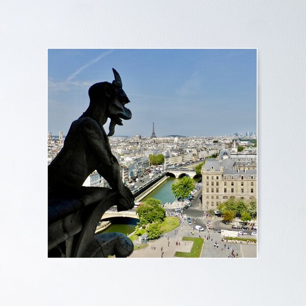Aperçu de l'œuvre Gargouille de Notre-Dame de Paris créée et vendue par ArtMeetsPizza.