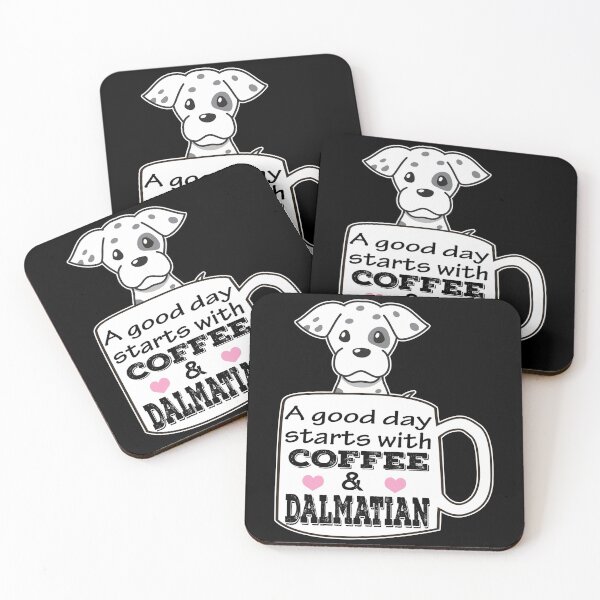 Item preview, a good day starts with coffee and dalmatian, cute dalmatian lover designed and sold by alaechamlal.