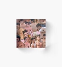 Zac Efron Collage Acrylic Block