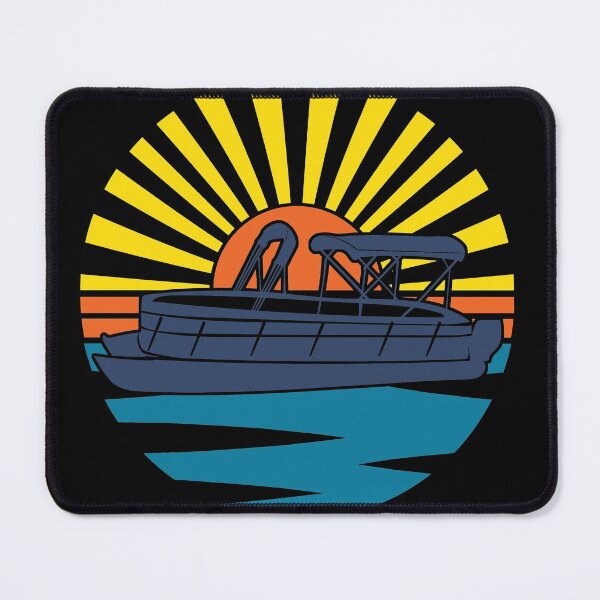 Item preview, Pontoon boat retro sunset designed and sold by Glamorous Gift Ideas,LLC.