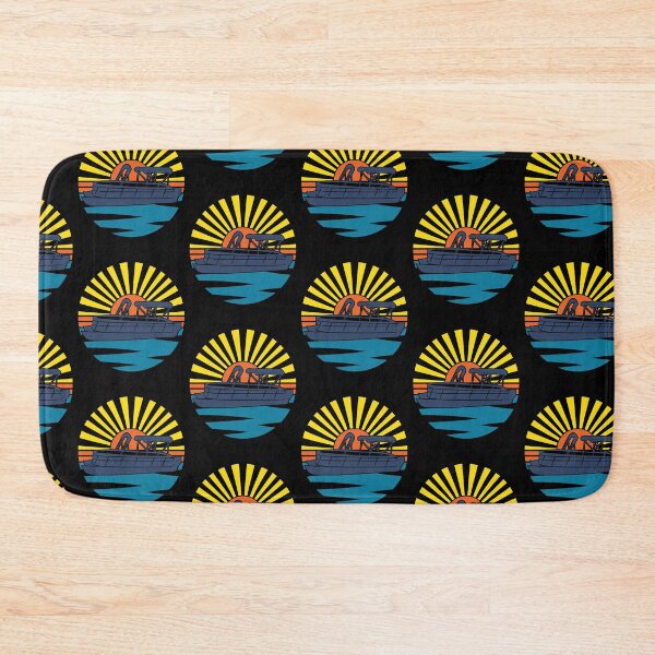 Item preview, Pontoon boat retro sunset designed and sold by Glamorous Gift Ideas,LLC.