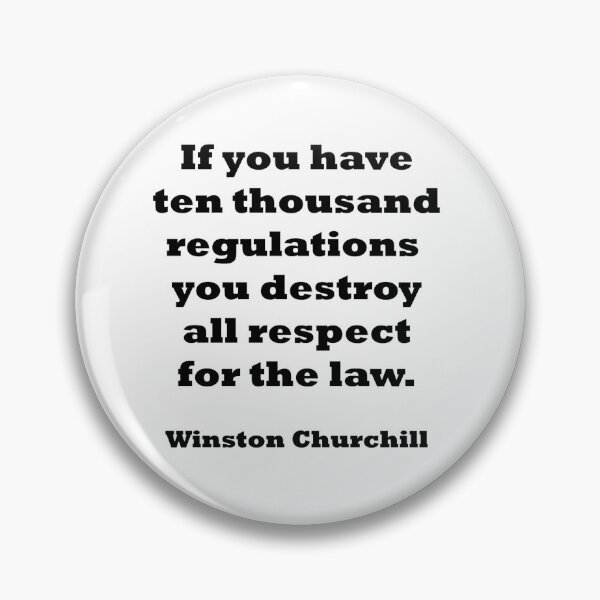Item preview, Churchill - Regulations and Respect for Law designed and sold by Smolive.