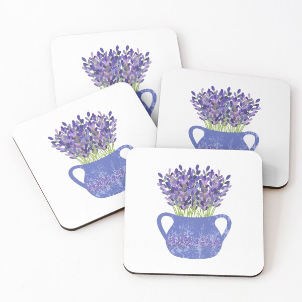 Item preview, Lavender Flowers Vase. Cute Wild Purple Lavender Floral Botanical Garden Print designed and sold by silviaol.