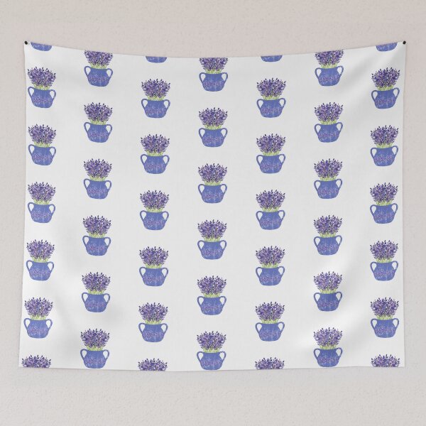 Item preview, Lavender Flowers Vase. Cute Wild Purple Lavender Floral Botanical Garden Print designed and sold by silviaol.