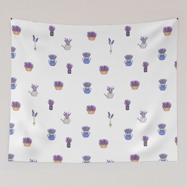 Item preview, Mixed Lavender Flowers Pattern. Cute Wild Purple Lavender Floral Botanical Garden Print designed and sold by silviaol.