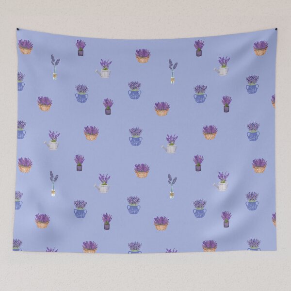 Item preview, Mixed Lavender Flowers Pattern. Cute Wild Purple Lavender Floral Botanical Garden Print designed and sold by silviaol.