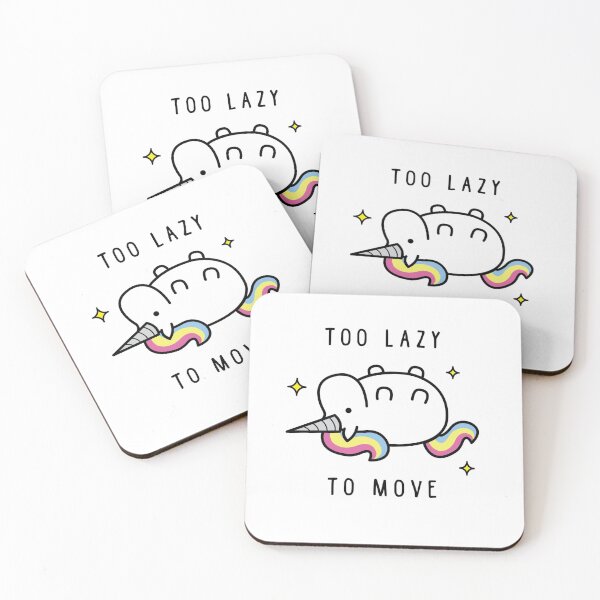 Item preview, Too Lazy To Move Unicorn T-Shirt Sticker designed and sold by CHARLOTTELEAROB.