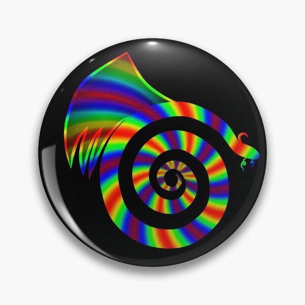 Item preview, Rainbow Stripe Spiral Dragon designed and sold by FalcoSkyWolf.