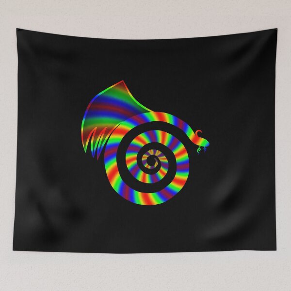 Item preview, Rainbow Stripe Spiral Dragon designed and sold by FalcoSkyWolf.