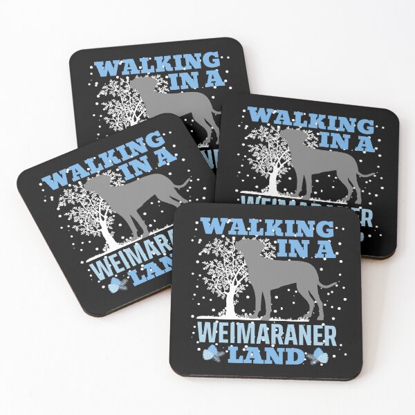 Item preview, Walking in a Weimaraner Land, Walking in a Winter Wonderland Dog Pun designed and sold by ACC .