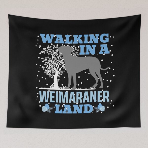 Item preview, Walking in a Weimaraner Land, Walking in a Winter Wonderland Dog Pun designed and sold by ACC .