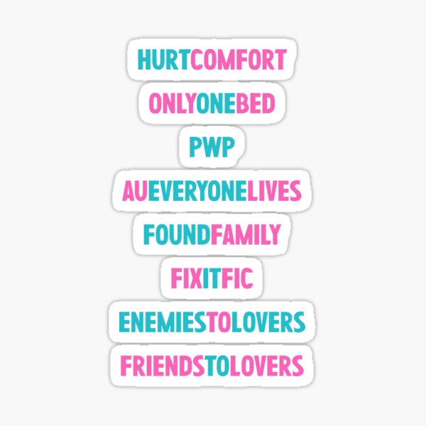 Romance And Fanfiction Tropes Pack Sticker For Sale By Rissidesigns Redbubble 2686