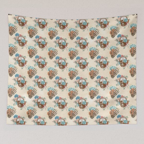 Item preview, Boho Skull with flowers pattern designed and sold by ZDreamers.