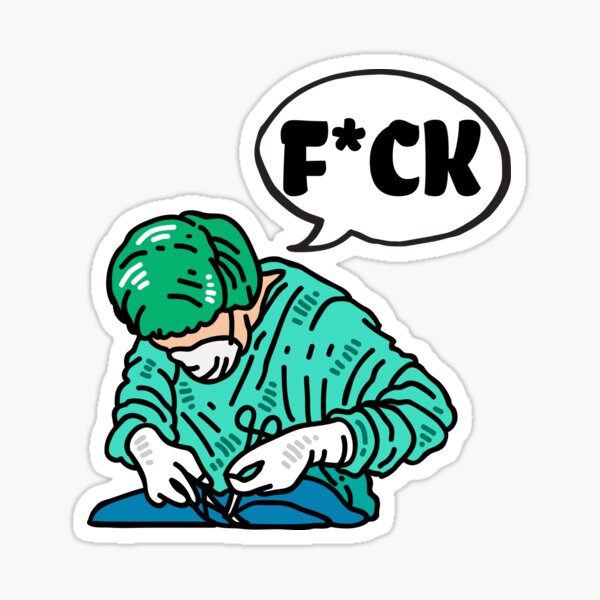 Swearing Surgeon  Sticker